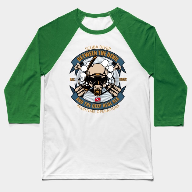 Scuba Diver Est.1942 Baseball T-Shirt by TCP